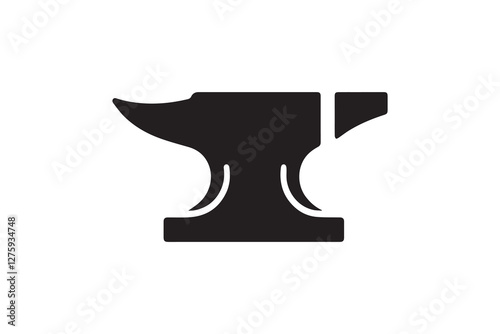 Anvil icon vector silhouette isolated in white background