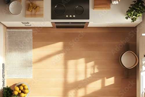 Top view of a modern living room
