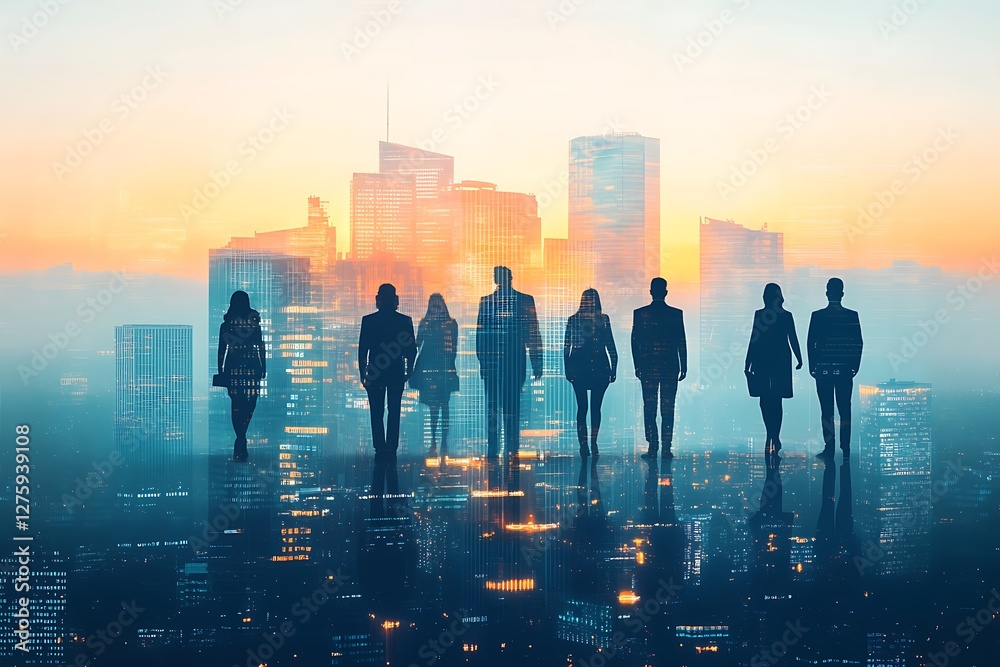 Conceptual image depicting teamwork and collaboration in a business setting. Conceptual image depicting teamwork and collaboration in a business setting.