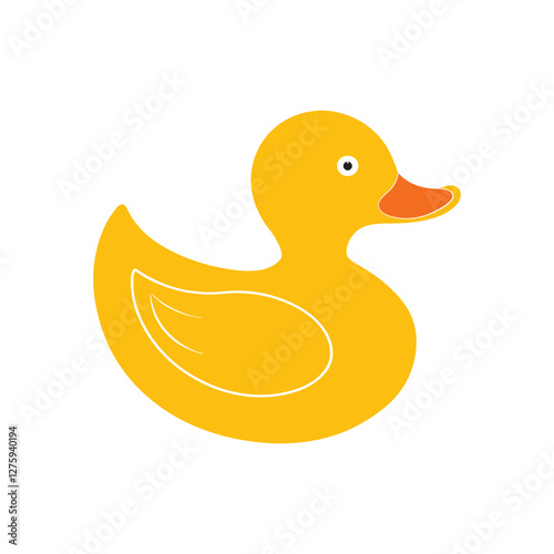 yellow duck isolated on white background. 