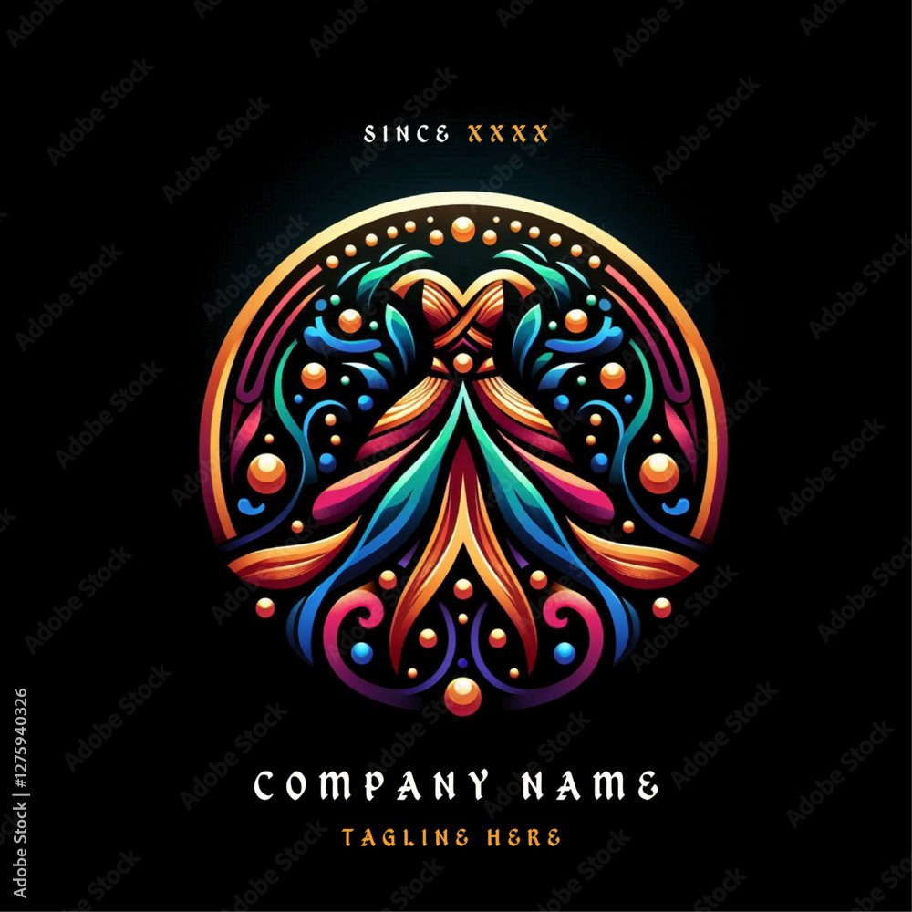 Fototapeta premium New Dress Logo for startup and Boutique