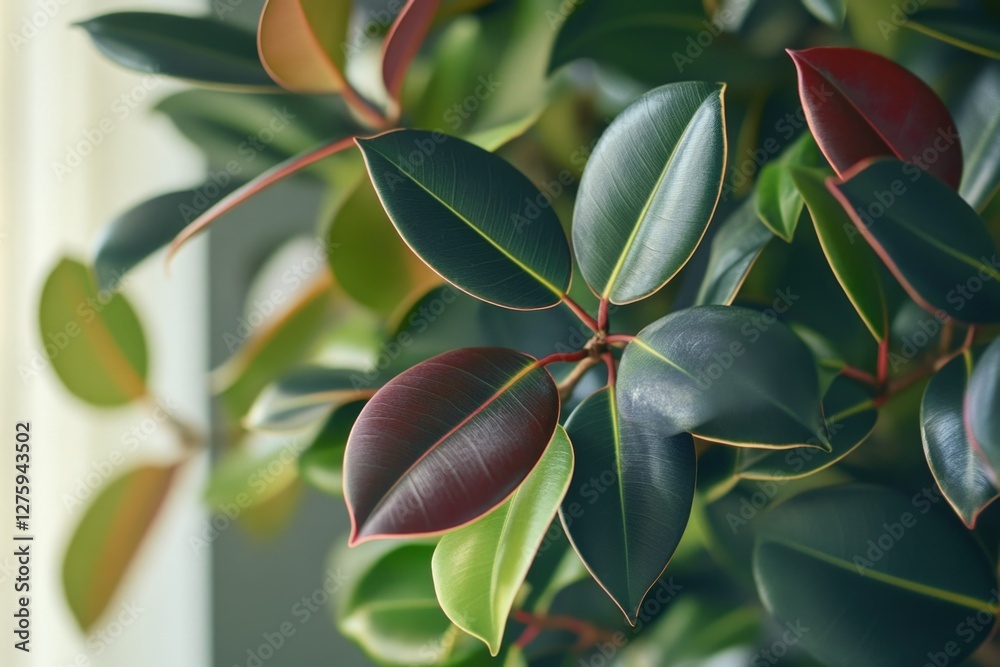 A close-up view of a healthy plant with vibrant green leaves A close-up view of a healthy plant with vibrant green leaves