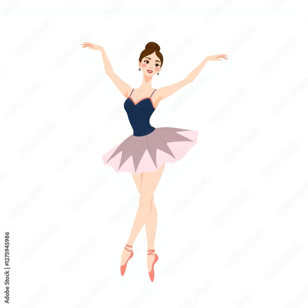 Elegant Ballerina Posing Gracefully In Ballet Attire Elegant Ballerina Posing Gracefully In Ballet Attire