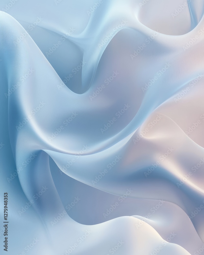 Obraz premium Soft Layered Waves in Fresh Organic Digital Design Elements