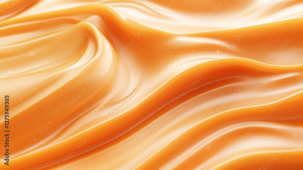 Abstract High Quality 3D Rendered Wave Background in Orange Hues Abstract High Quality 3D Rendered Wave Background in Orange Hues