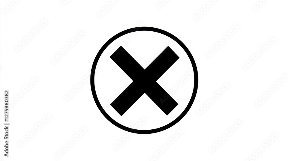 Black Cross in Circle: A Minimalist Graphic Design Black Cross in Circle: A Minimalist Graphic Design