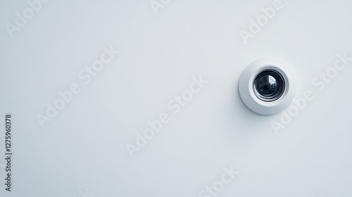 A standalone peephole on a white background, ready to be installed on any door photo