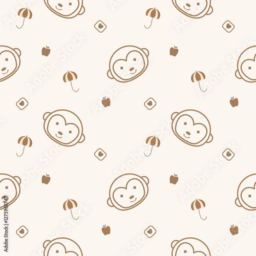 Photography Face monkey line cartoon so cute