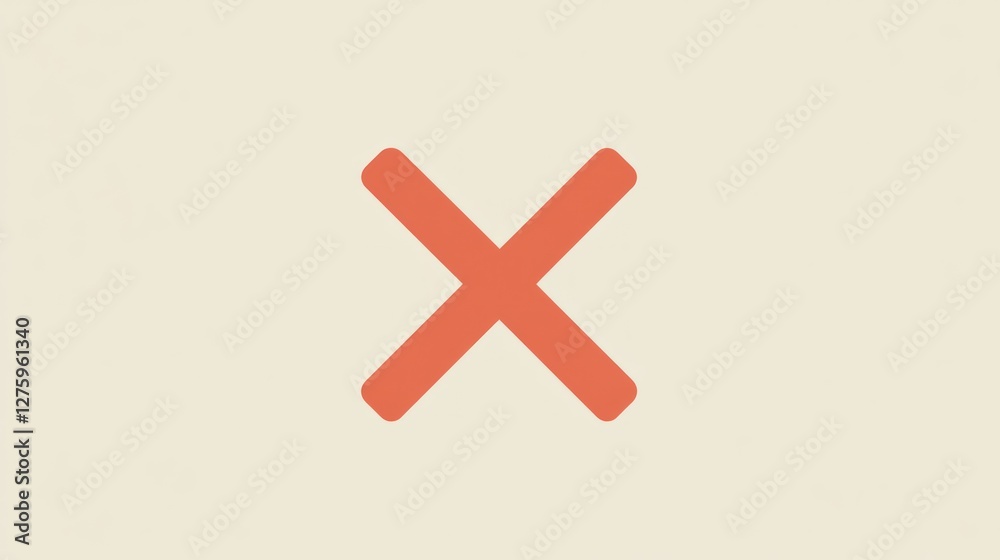Coral X Mark: Minimalist Graphic Design Coral X Mark: Minimalist Graphic Design