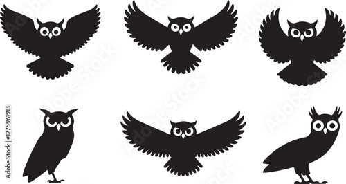 Owl silhouettes