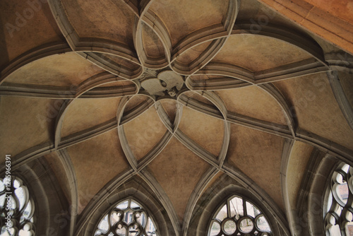 Foto Bebenhausen Abbey, near Tuebingen, Germany, August 21st 2021: fountain chapel