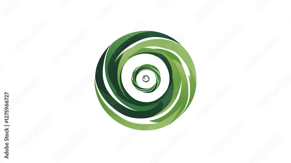 Logo: simple line art of a green spiral on a white background
Logo: simple line art of a green spiral on a white background