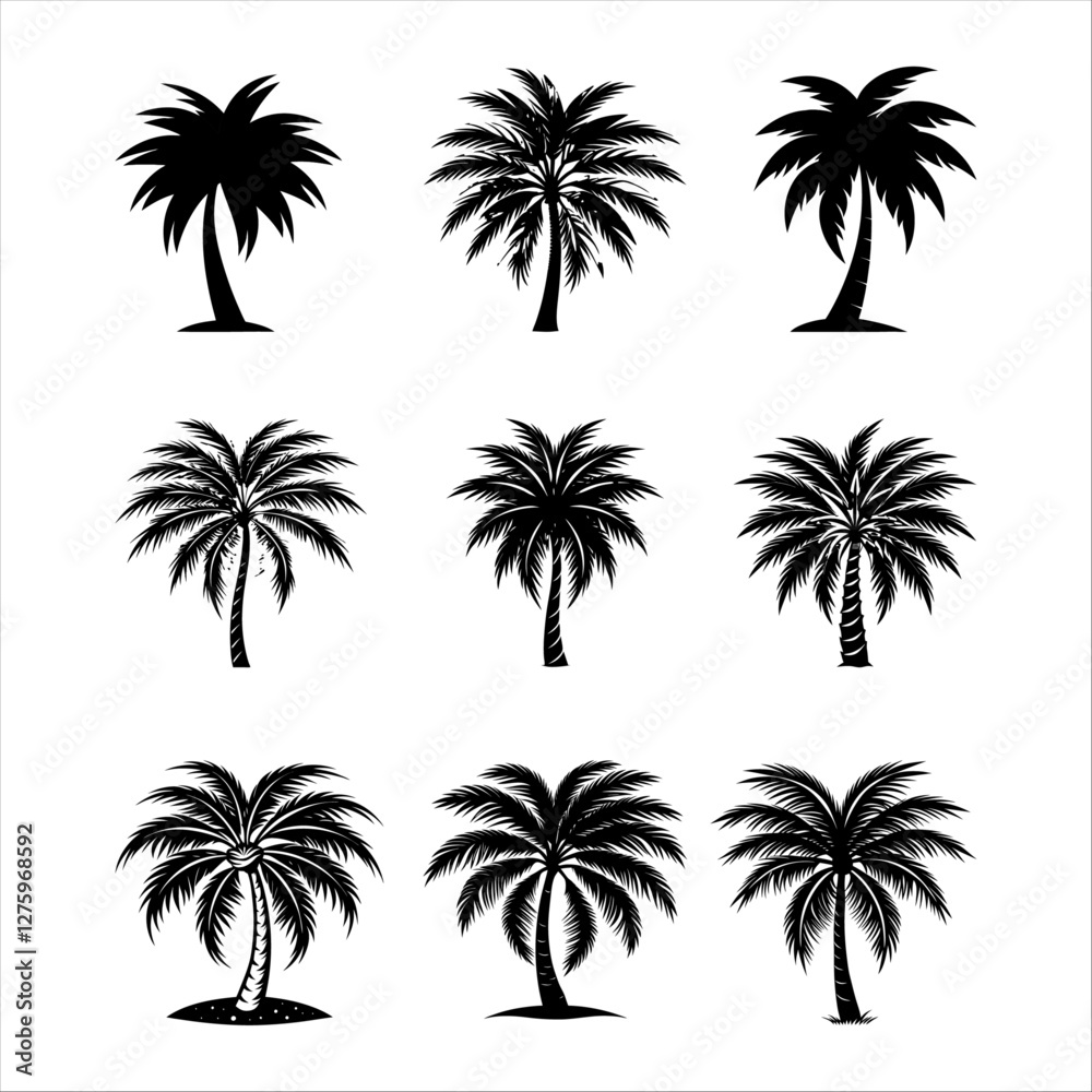 Obraz premium palm trees silhouettes