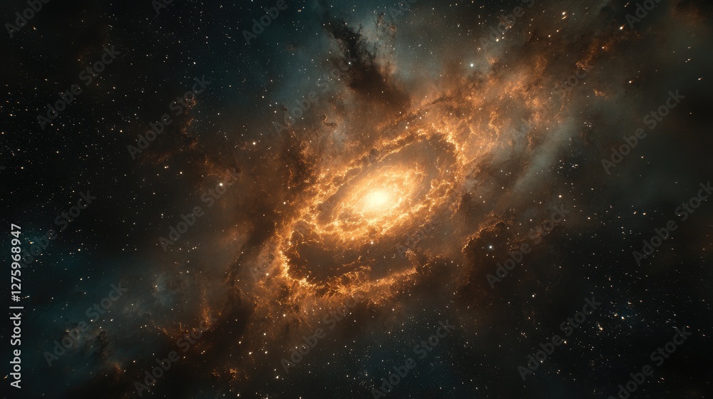 Fototapeta premium A swirling vortex of energy in deep space, symbolizing power and the unknown.