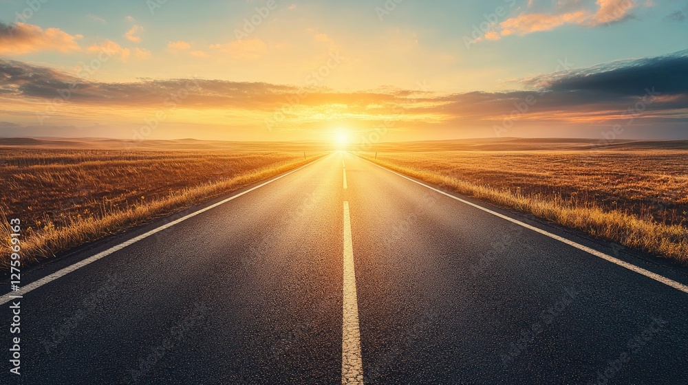 A vast open road leading to a glowing horizon, symbolizing limitless possibilities. A vast open road leading to a glowing horizon, symbolizing limitless possibilities.