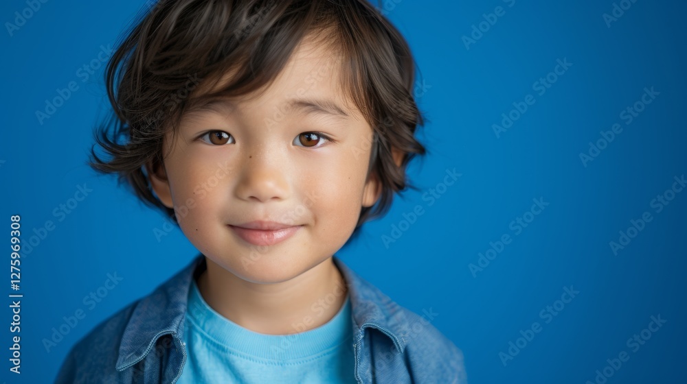 A young Asian boy smiling at camera. A young Asian boy smiling at camera.