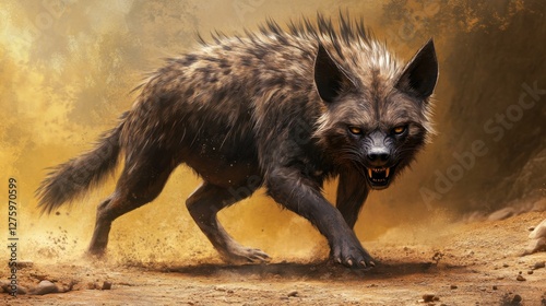 Brown Hyena - Elusive Mammal of the African Desert photo