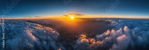 Caracas Sunset Panorama: Majestic Mountains and Cityscape in Venezuela