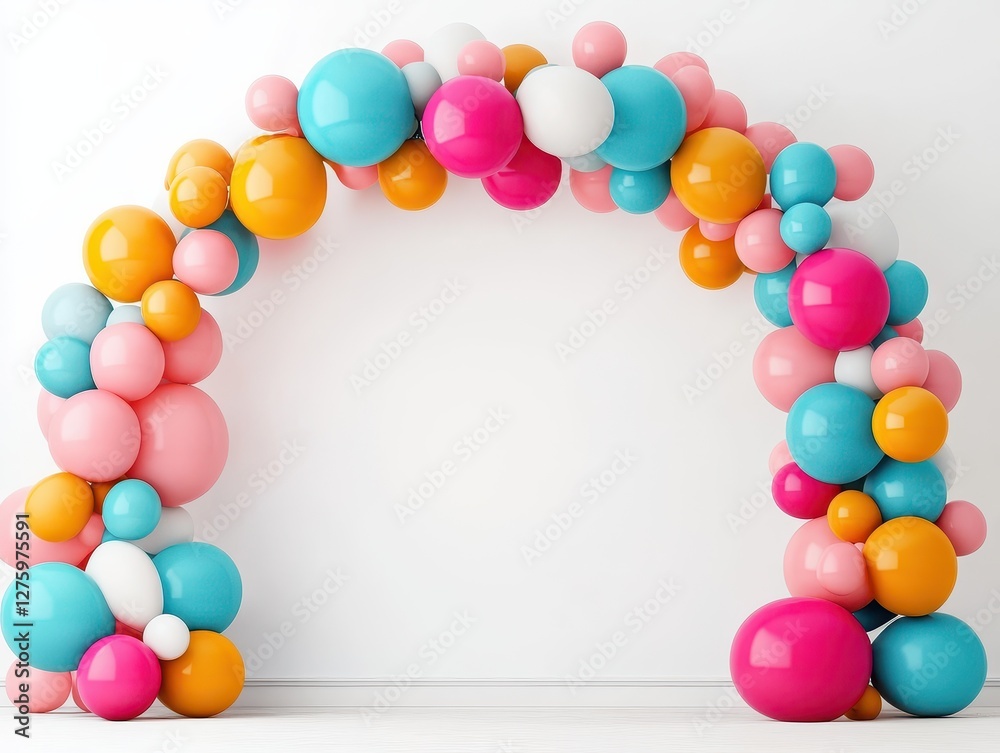 Festive Balloon Arch Background for Parties and Celebrations. Festive Balloon Arch Background for Parties and Celebrations.