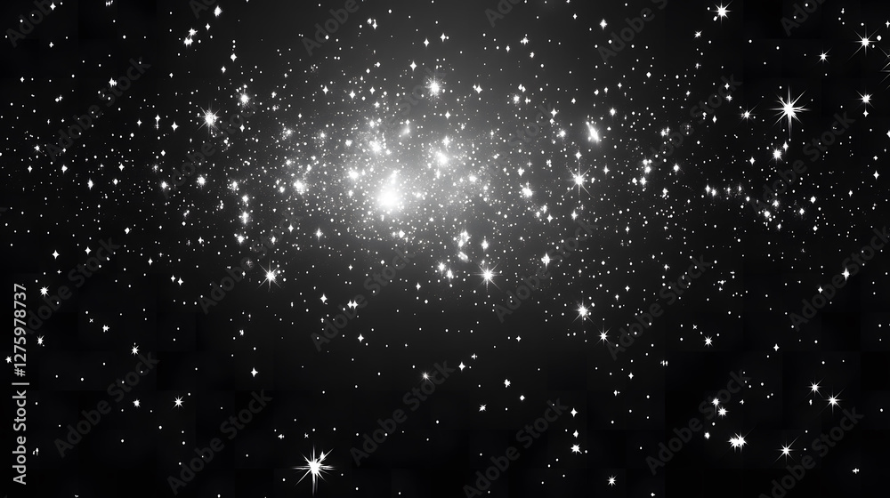 Obraz premium A mesmerizing view of a star cluster in the vast expanse of space countless stars twinkling brightly against the dark backdrop