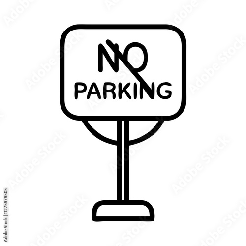 No Parking Sign: A clear and concise 