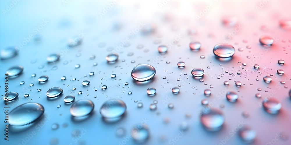 water droplets on a blue background generated in ai water droplets on a blue background generated in ai