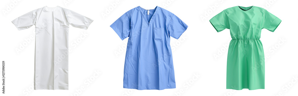 Collection of Medical Scrubs in Various Colors Isolated on transparent background Collection of Medical Scrubs in Various Colors Isolated on transparent background