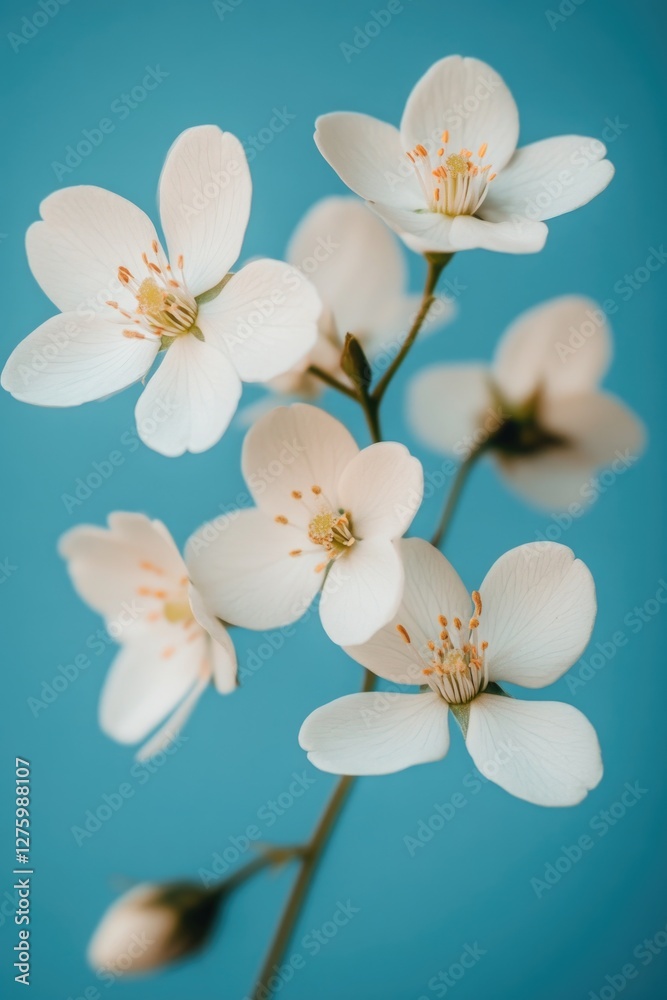 Fototapeta premium A high-quality photo of a bunch of white flowers, ideal for use in editorial or commercial contexts