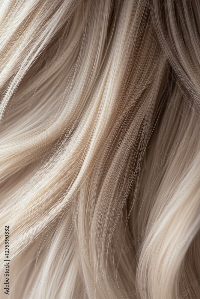 Naklejka premium Close-up of shiny blonde hair strands
