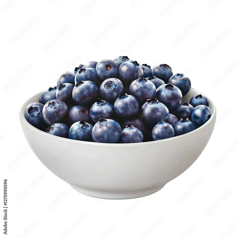 Fresh Blueberries in a White Bowl on a Bright Background for Healthy Eating and Culinary Use Fresh Blueberries in a White Bowl on a Bright Background for Healthy Eating and Culinary Use