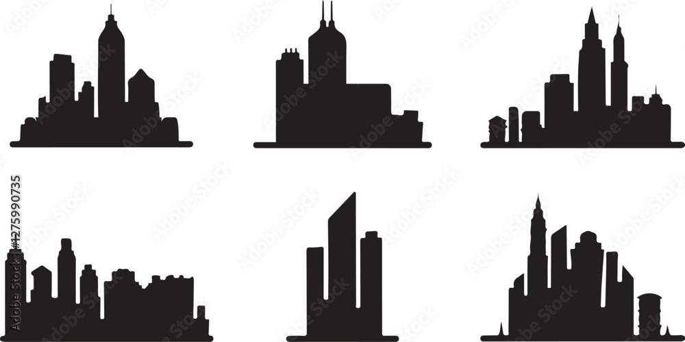 Obraz premium City Building silhouettes