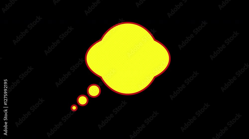 Cartoon comic bubble speech copy space loop animation video with alpha channel Cartoon comic bubble speech copy space loop animation video with alpha channel