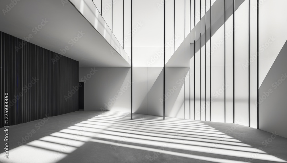 Fototapeta premium Minimalist Architectural Structure Emphasizing Geometric Harmony and Balance