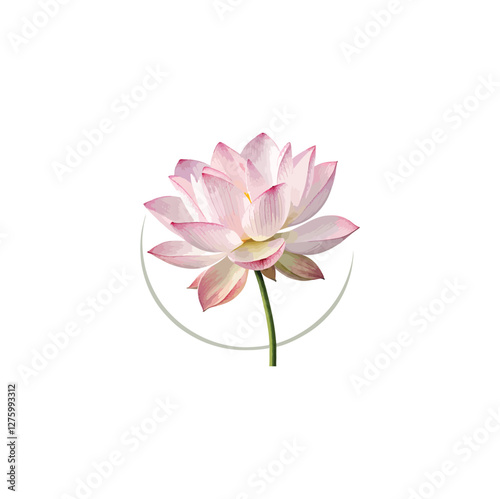 Abstract lotus logo vector design, Stylized lotus flower icon design