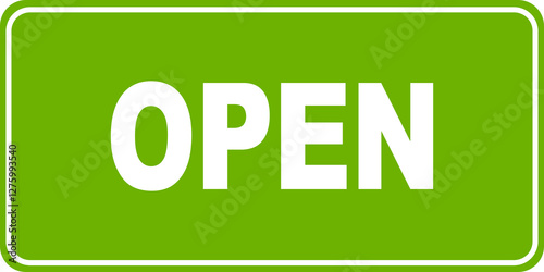 open sign label for shop.