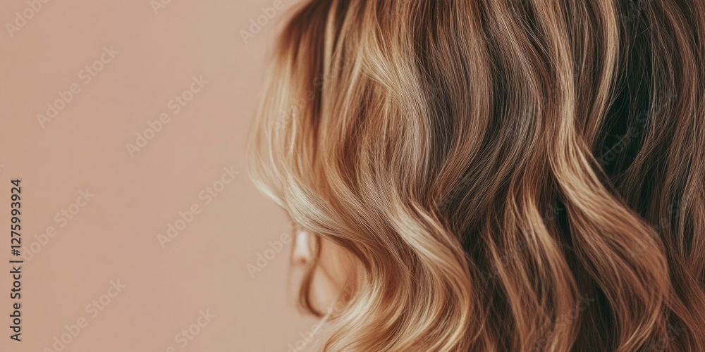 Naklejka premium Glossy blonde hair with soft shine