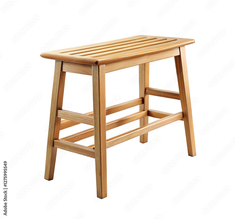 Light Brown Wooden Stool Without a Backrest, Simple and Minimalist Design, PNG file for mock-up. Light Brown Wooden Stool Without a Backrest, Simple and Minimalist Design, PNG file for mock-up.