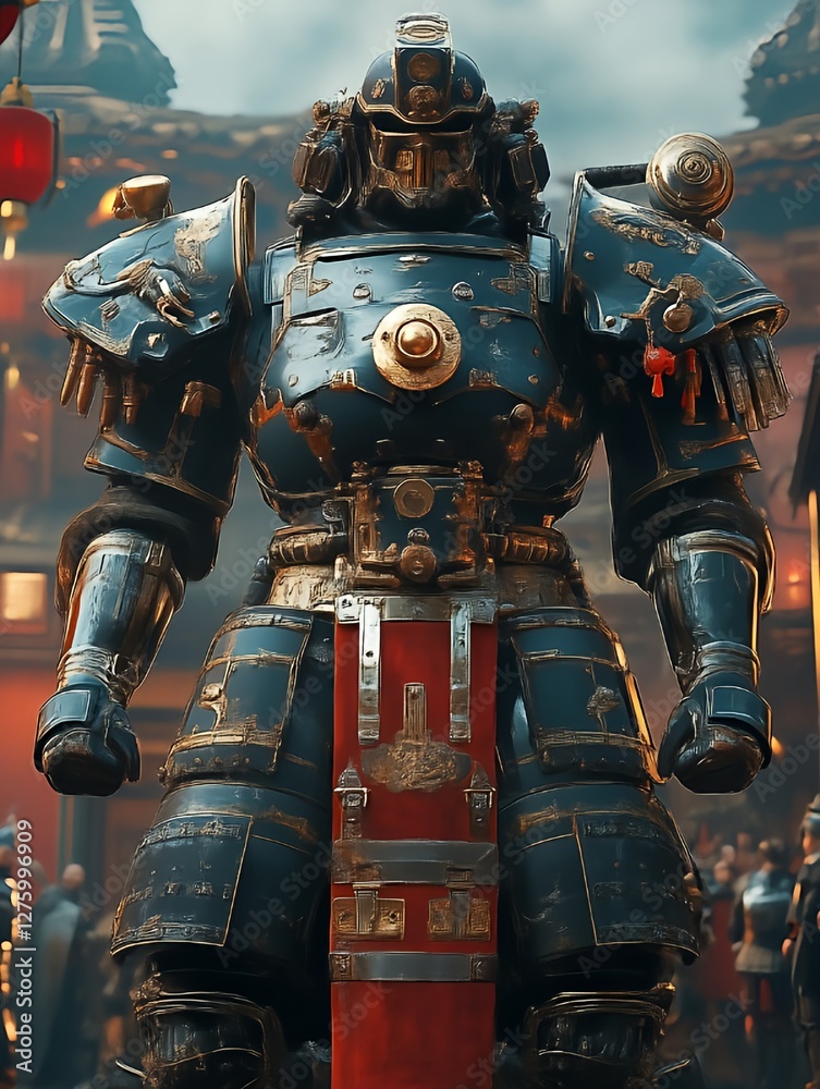 Epic Mecha Samurai Photography from the Song Dynasty - Intricate Mechanical Design in Cinematic Render