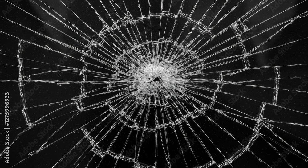 Fototapeta premium A shattered glass effec