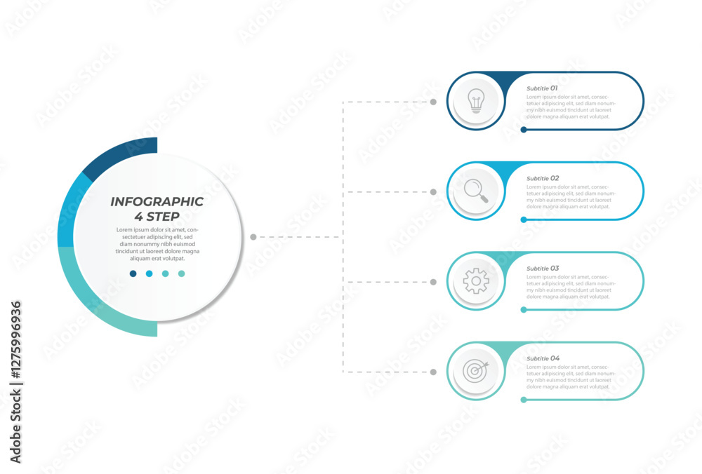 Vector infographic label design with circle infographic template design and 4-5-6 options or steps. Can be used for process diagram, presentations, workflow layout, banner, flow chart, info graph