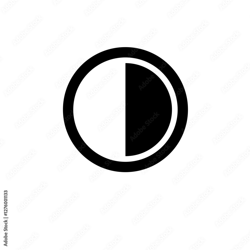 Lunar Eclipse, Sun and Moon, Astrology Solid Flat Vector Icon Isolated on White Background. Lunar Eclipse, Sun and Moon, Astrology Solid Flat Vector Icon Isolated on White Background.