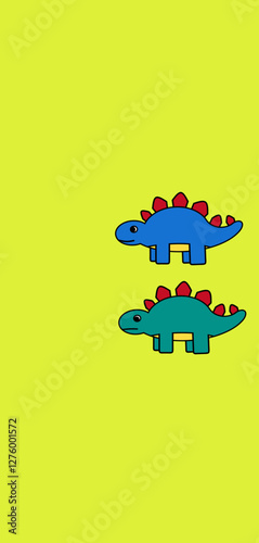 Illustration of stegosaurus dinosaur