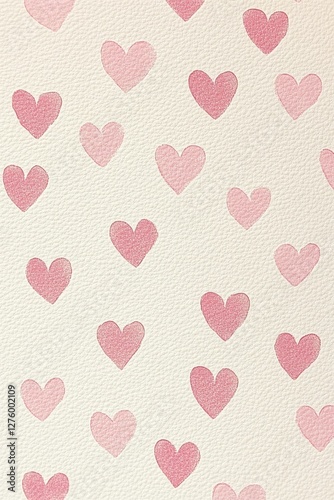Seamless pink heart pattern on textured background for romantic designs