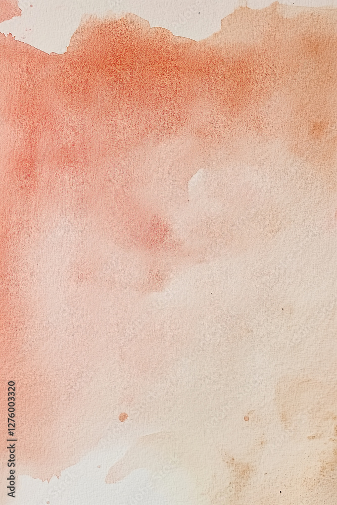 Fototapeta premium Soft Peach Watercolor Wash Background for Tranquil Artistic Designs