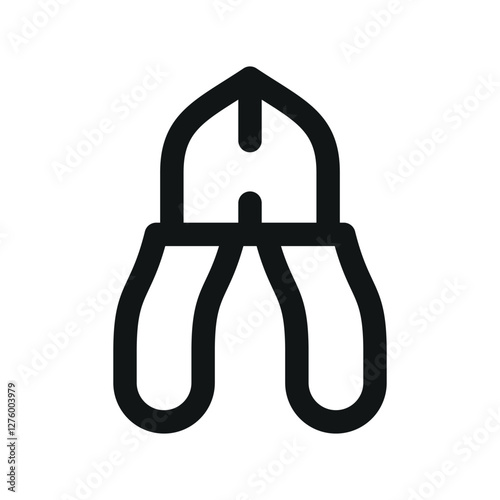 Pliers UI icon, nippers simple line user interface vector symbol