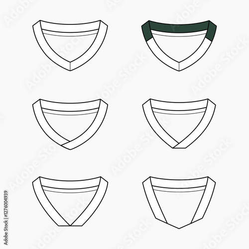Editable Jersey Collar Short Sleeve Long sleeve Mockup