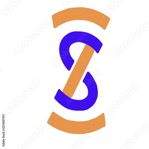 Z S  logo design for business use isolated on a white background