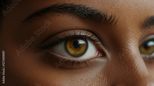 Letterbox view of black woman eyes,generative.ai
