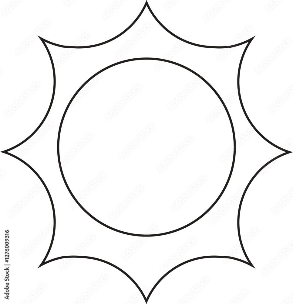 Sun icon the vector image Sun icon the vector image