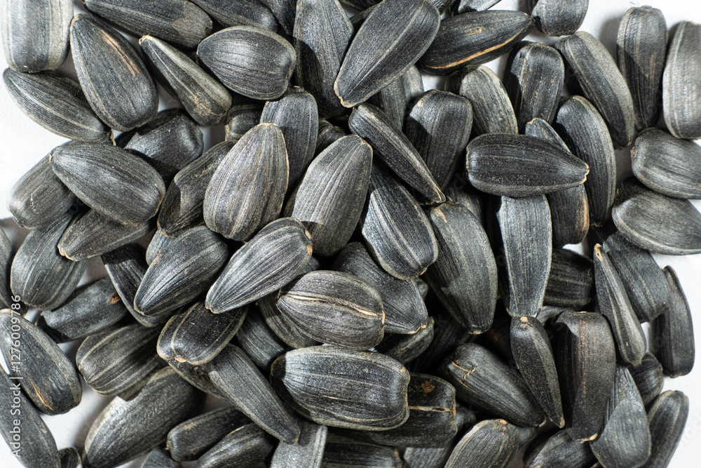Heap of Roasted Sunflower Seeds Food Texture Top View Heap of Roasted Sunflower Seeds Food Texture Top View